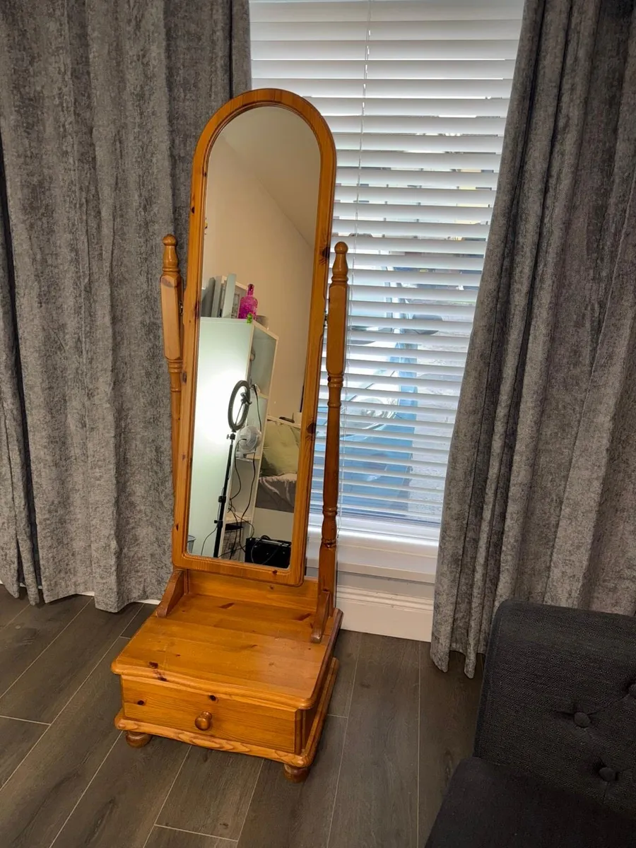 Cheval Mirror and drawer - Image 1