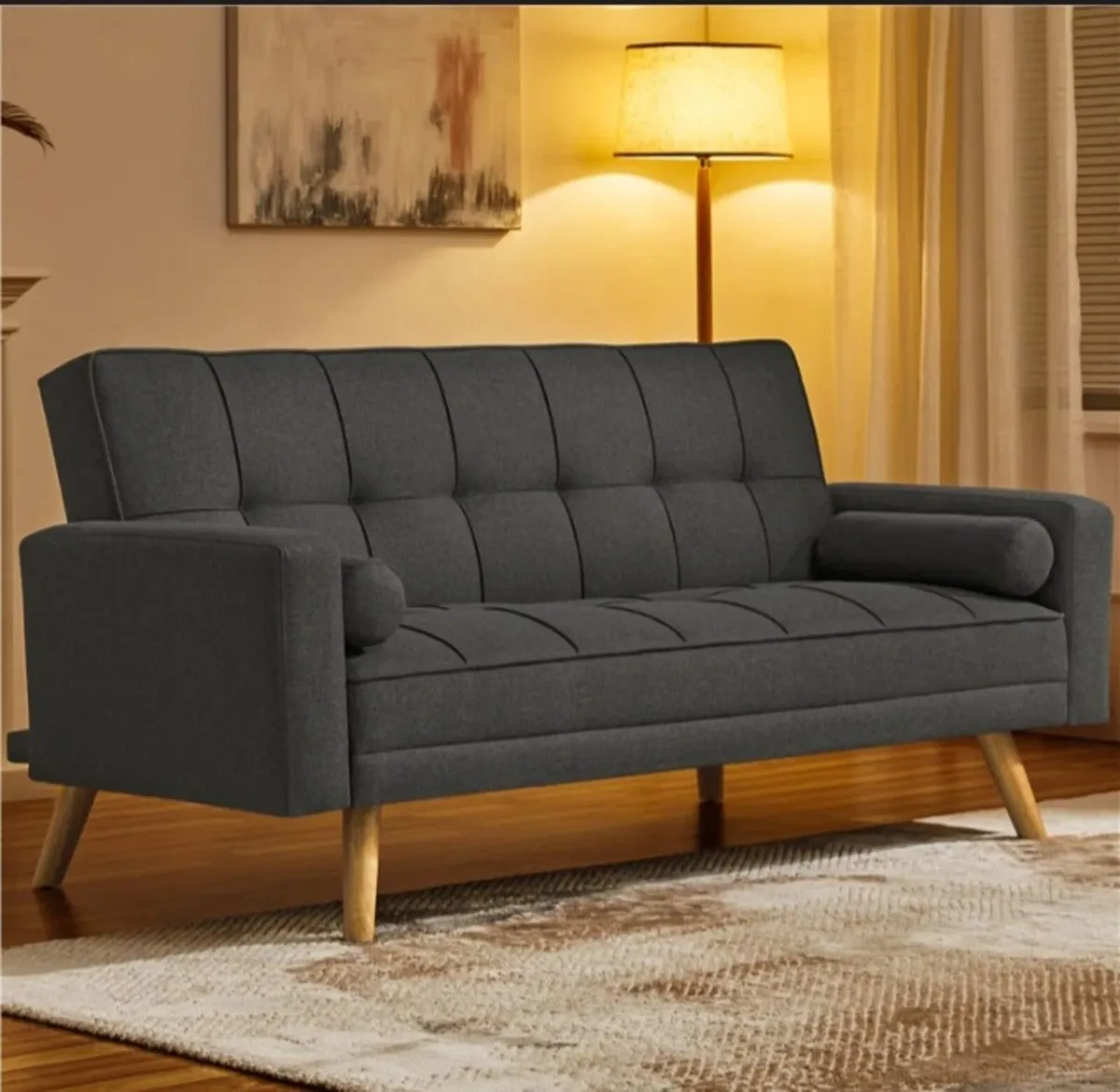 Sofa Bed NEW Grey Sofa In Box - Image 2