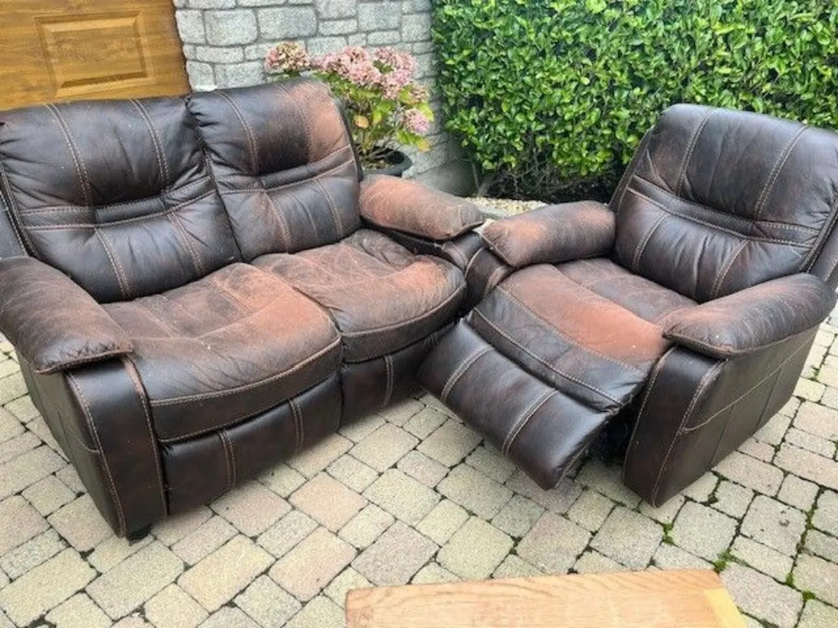 Two Seater & Single Recliner. - Image 2