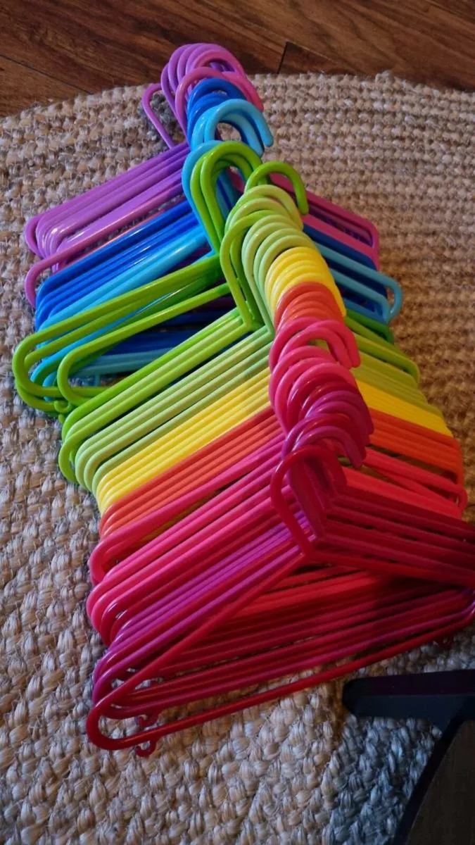 Kids hang her 60+ pieces