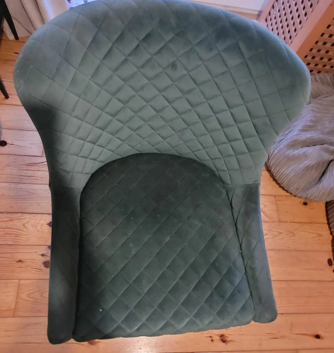 Green Velvet High Stools - Image 1
