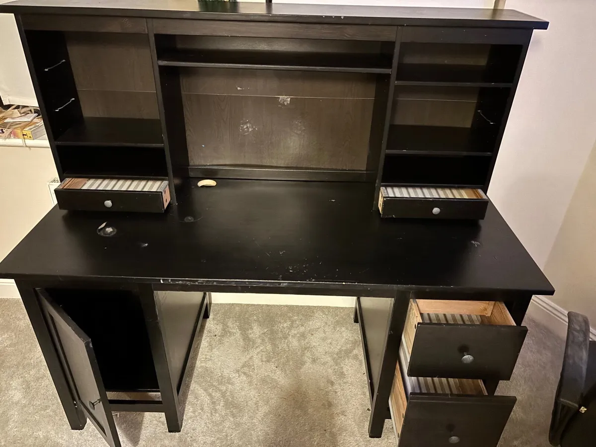 2 Piece Black Desk - Image 1