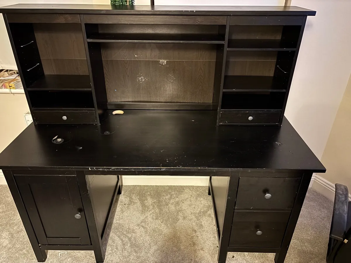 2 Piece Black Desk - Image 2