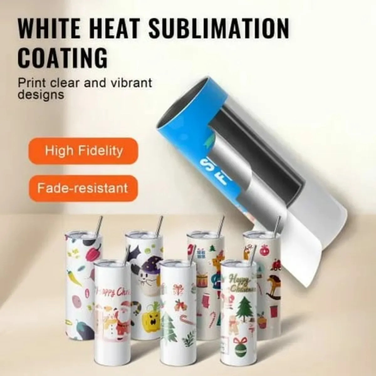 16 Pack Straight Sublimation Tumblers, 20 oz/567 g - Image 3