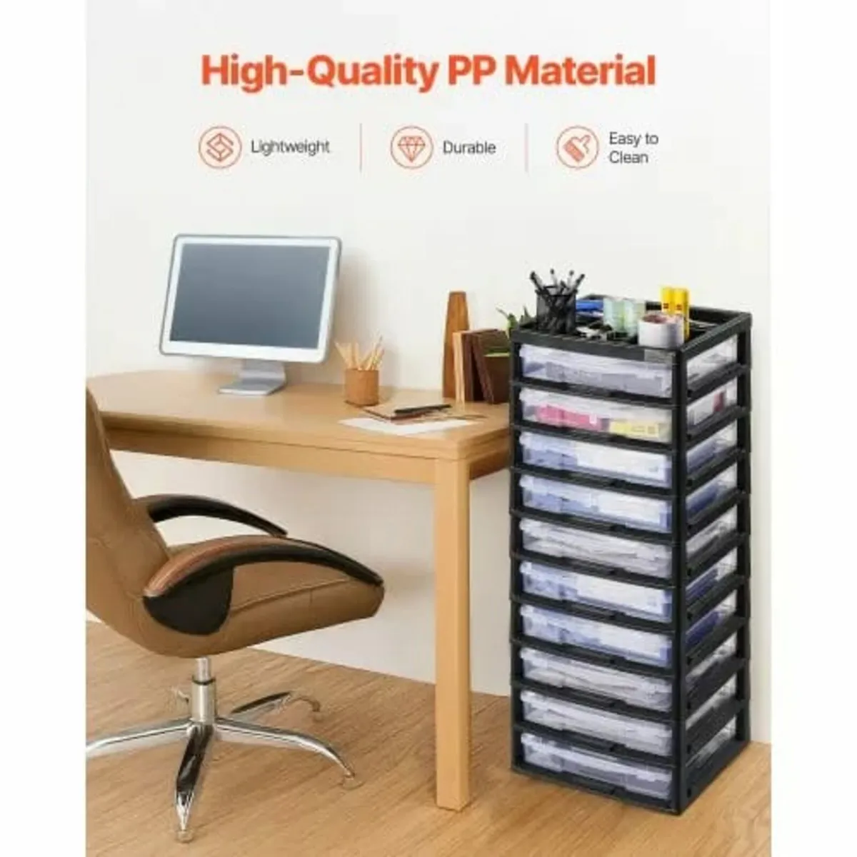Plastic Storage Organizer, 10-Tier Large Capacity - Image 4