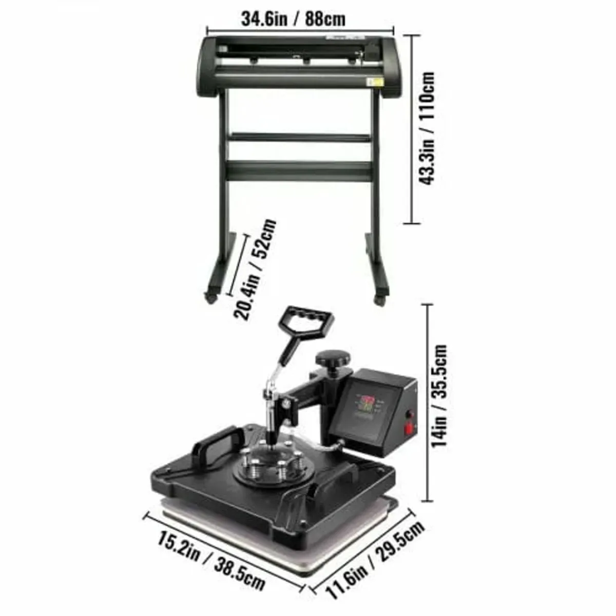 5 In 1 Heat Press 30.5 x 38.1 cm Vinyl Cutter Plot - Image 2