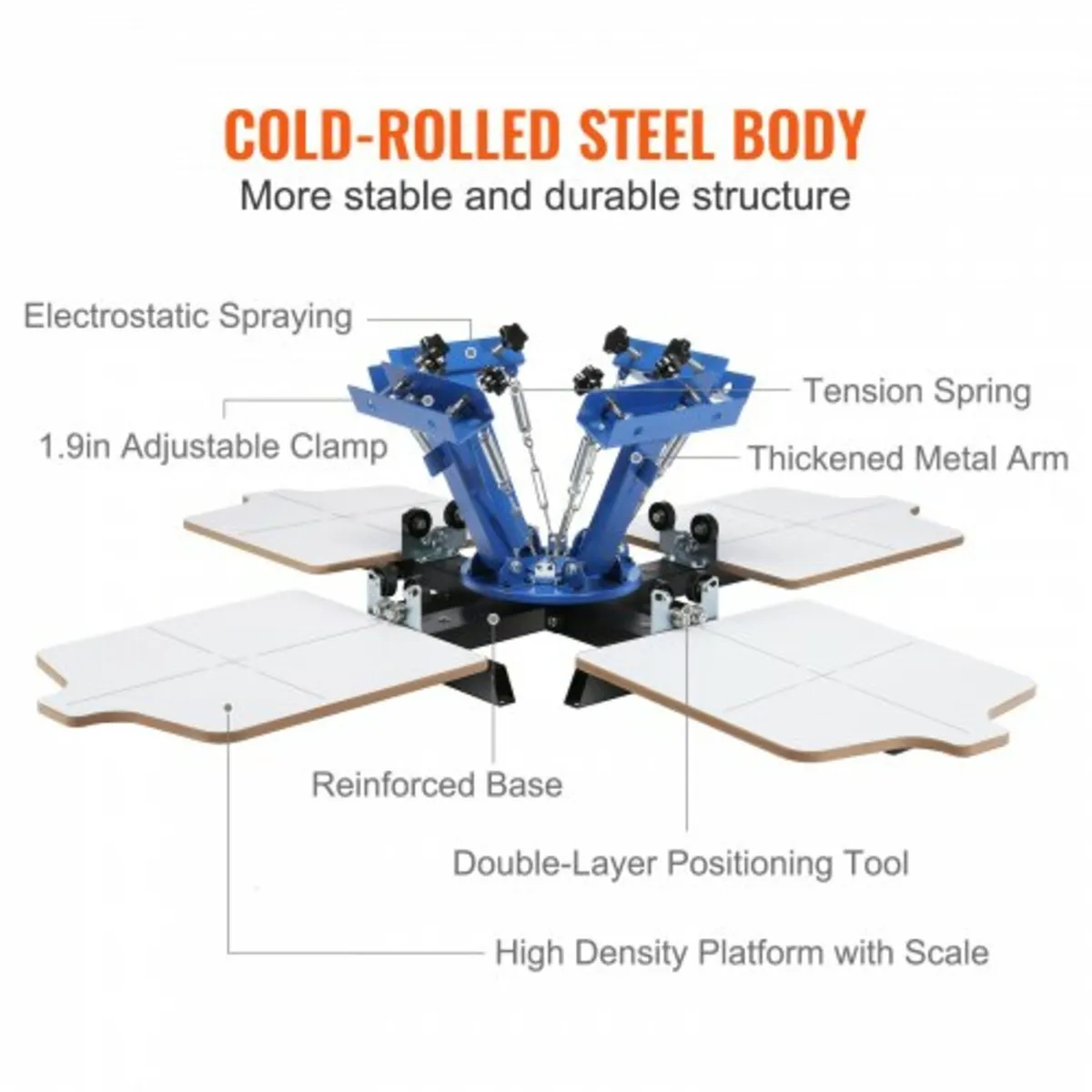 Screen Printing Machine, 4 Color 4 Station 360° Ro - Image 4