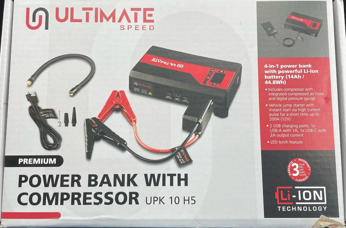 Power Bank With Compressor/Jumpstart Brand New