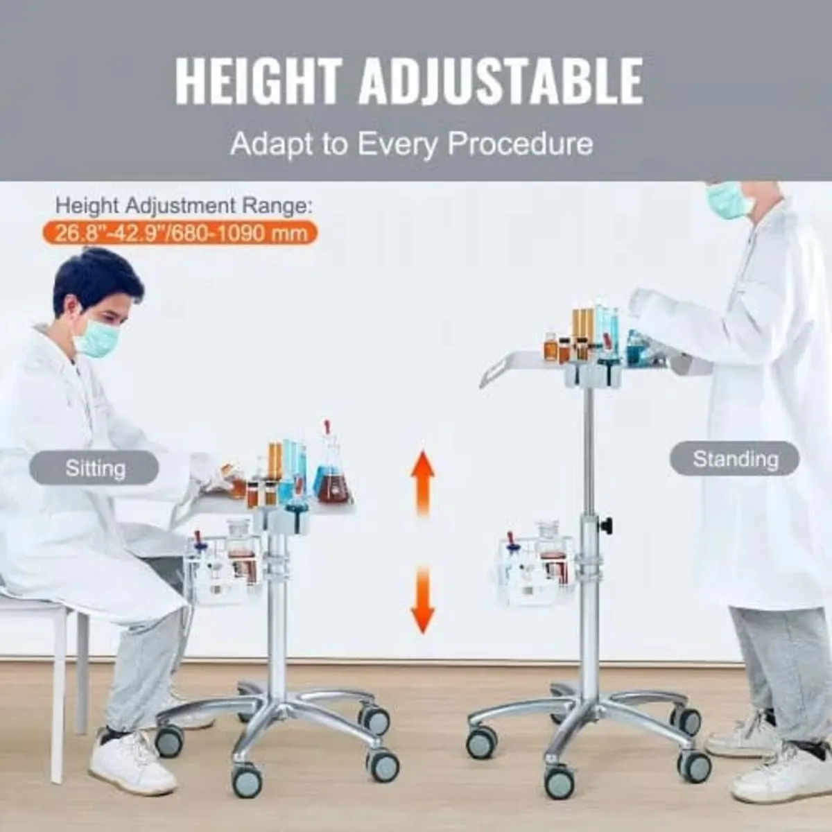 Medical Cart, Salon Cart with Wheels, Mobile Troll - Image 3