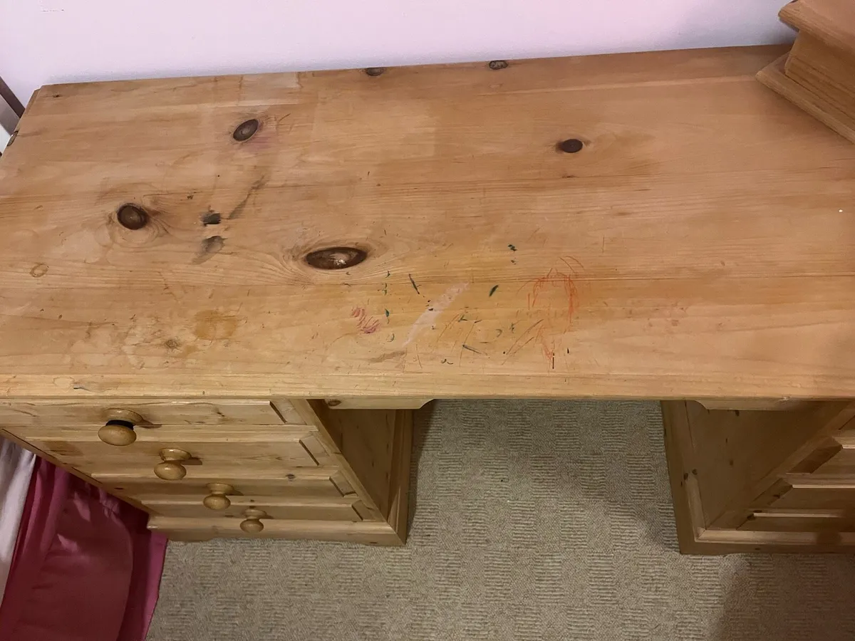 Solid wooden dresser with mirror - Image 2
