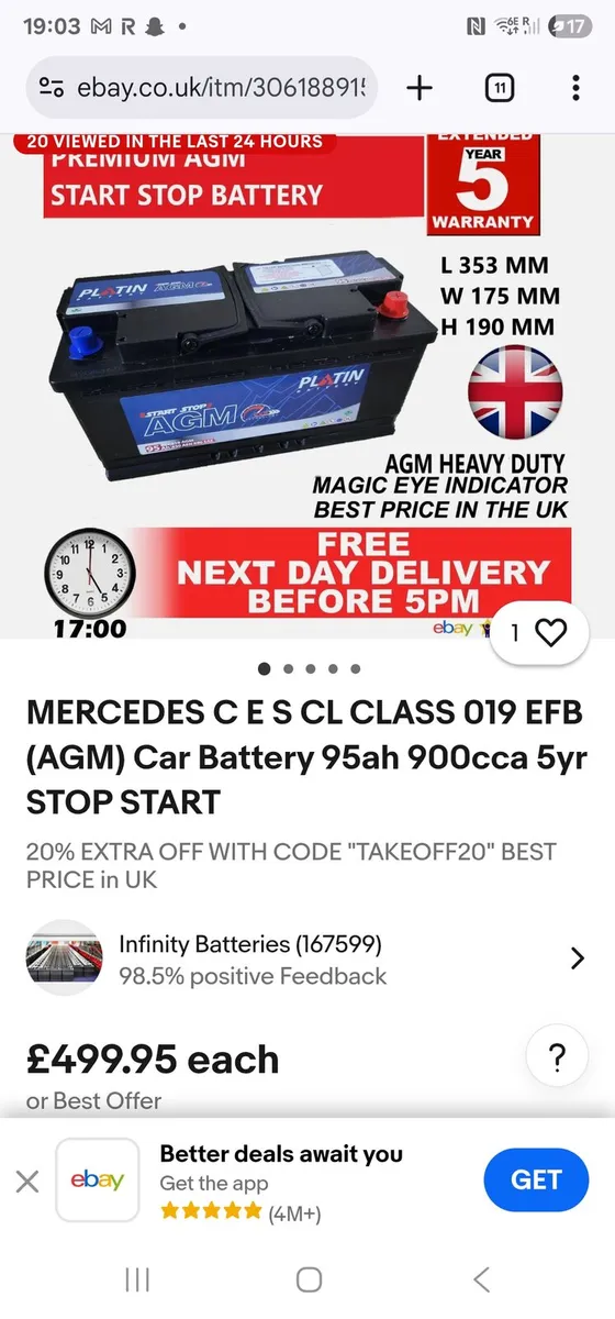 Car Battery (Brand New) - Image 2