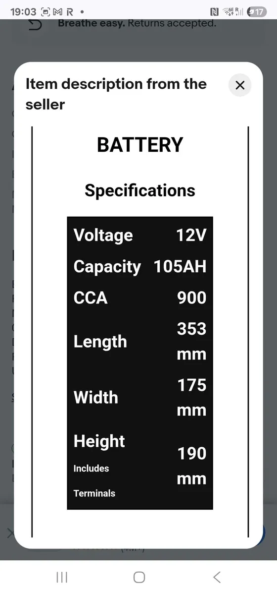 Car Battery (Brand New) - Image 3