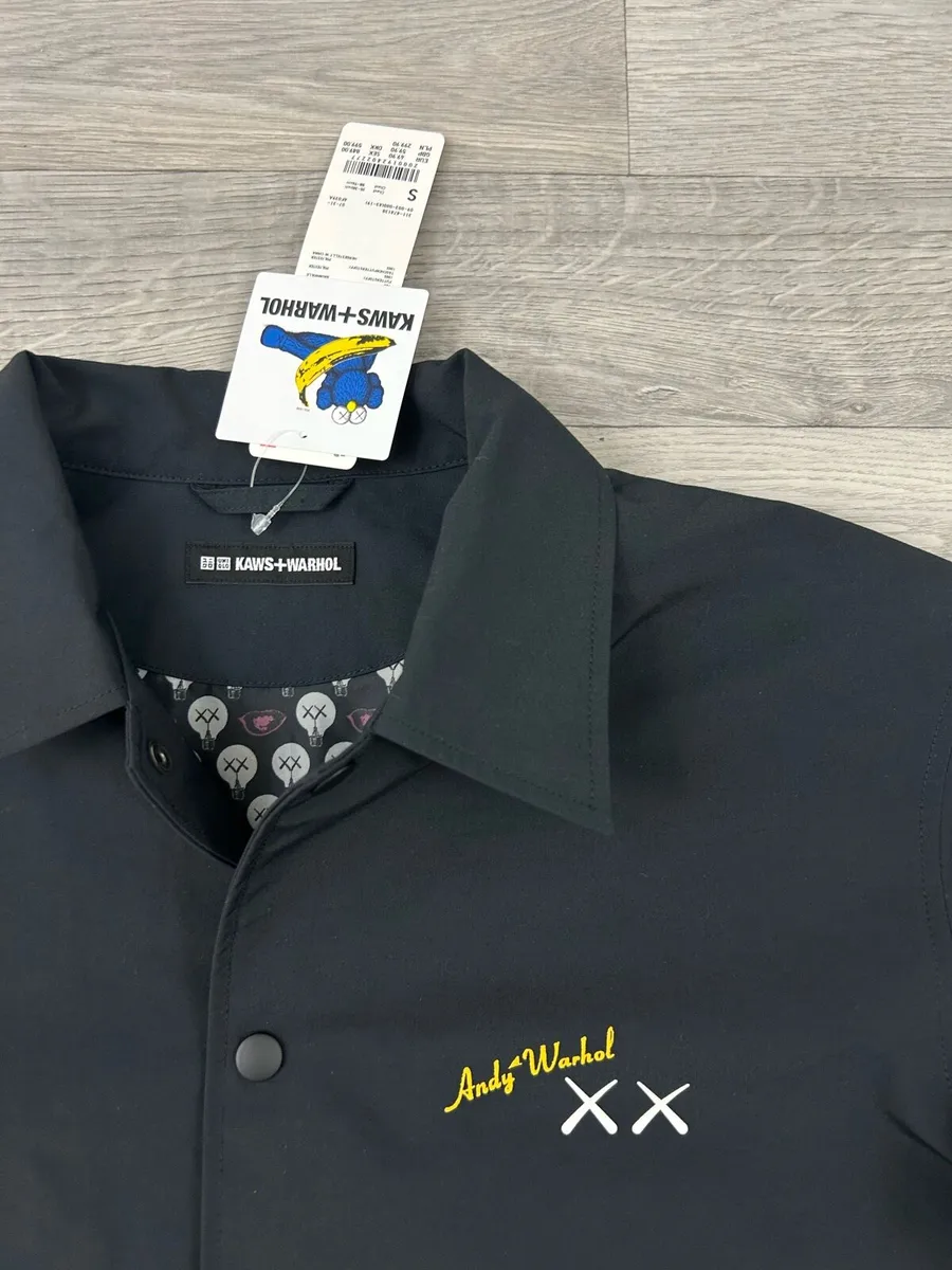 NEW Uniqlo Kaws + Warhol Coach Jacket Mens S/M - Image 3