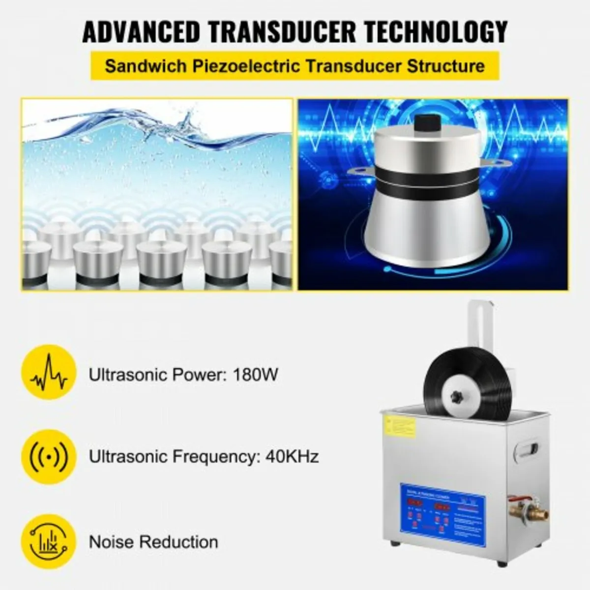 6L Ultrasonic Record Cleaning Machine Complete Set - Image 2