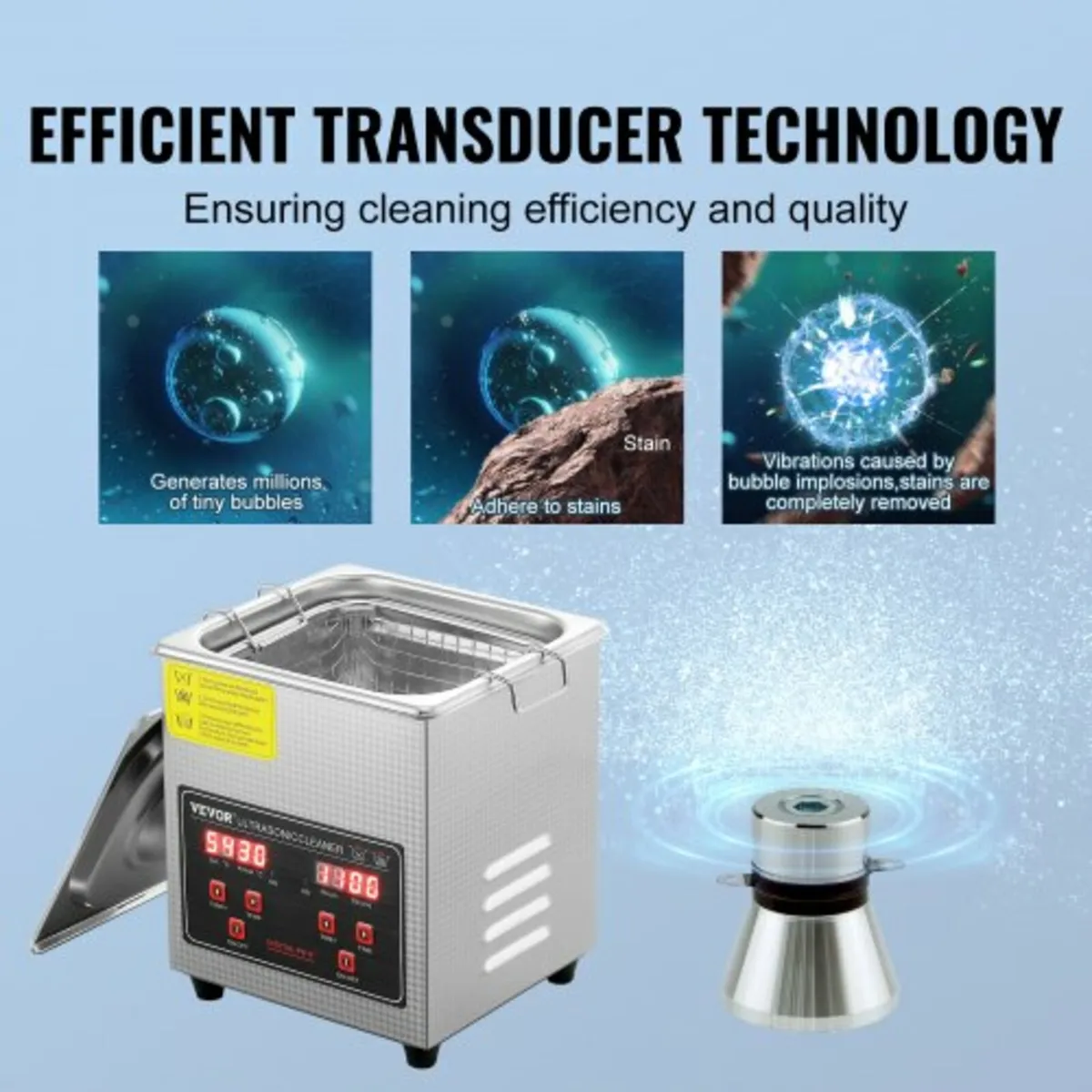 Ultrasonic Cleaner with Digital Timer & Heater, Pr - Image 2