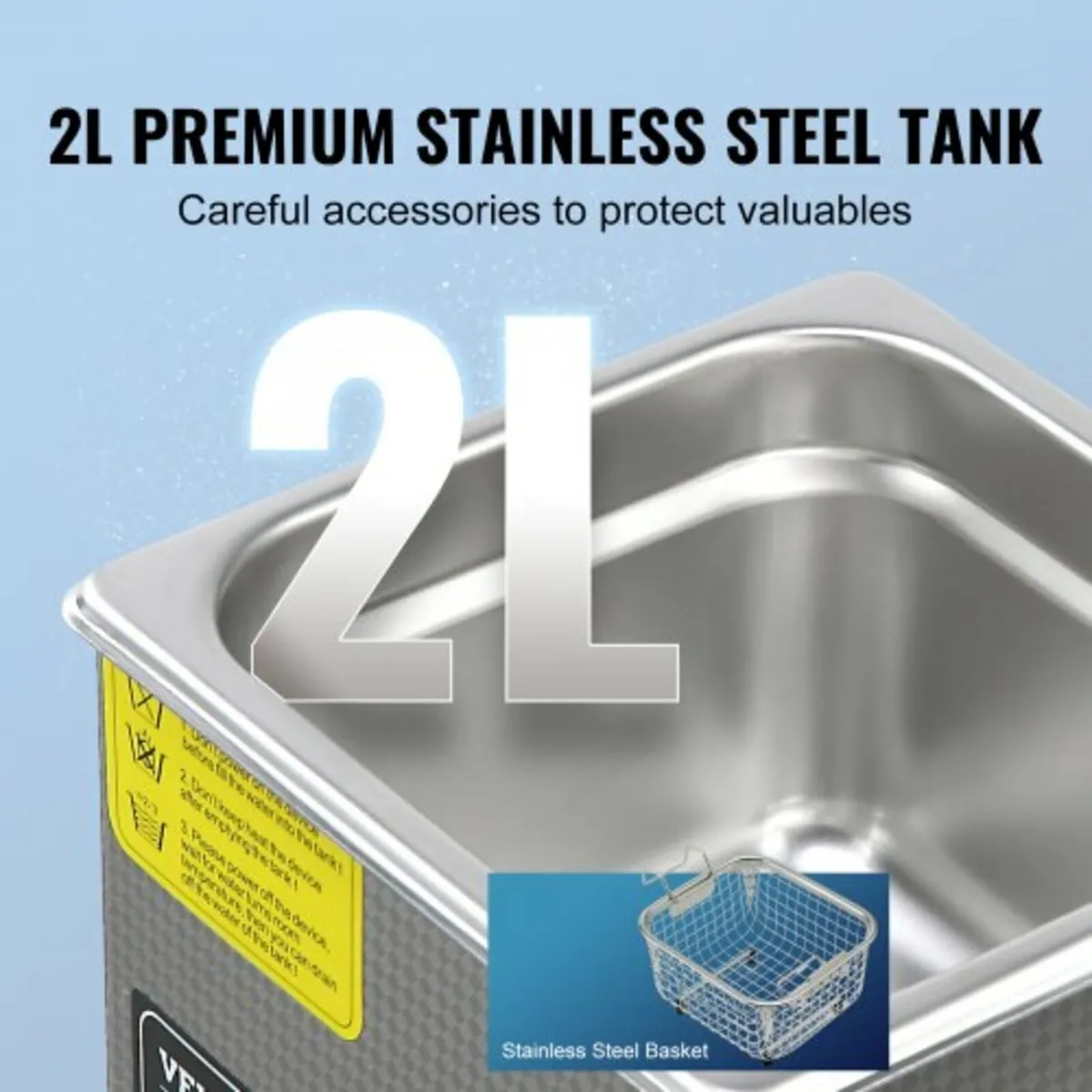 Ultrasonic Cleaner with Digital Timer & Heater, Pr - Image 3