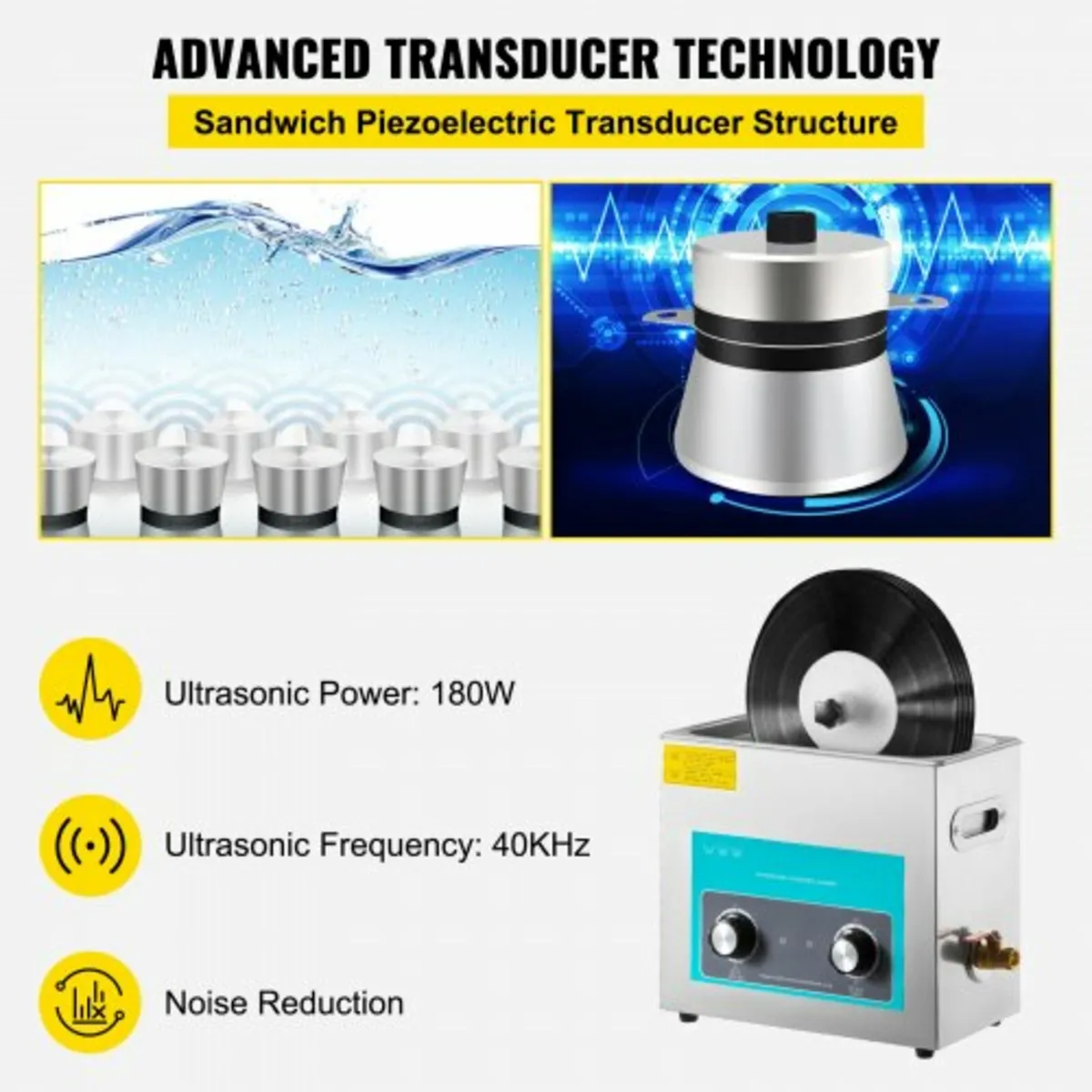 Ultrasonic Vinyl Record Cleaner 6L 40kHz Vinyl Ult - Image 2