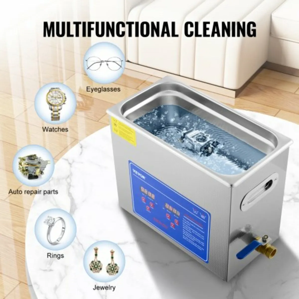 Ultrasonic Cleaner, 6 L Ultrasonic Jewelry Cleaner - Image 2