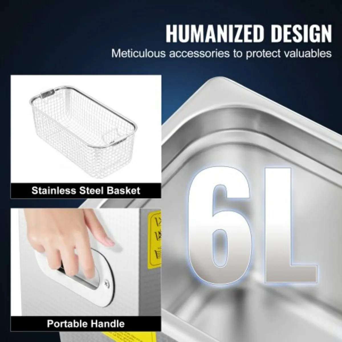 Ultrasonic Cleaner, 6 L Ultrasonic Jewelry Cleaner - Image 4