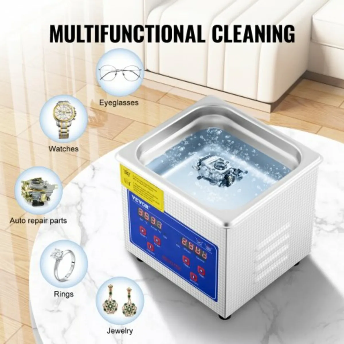 Professional Ultrasonic Cleaner, 0.3 L Ultrasonic - Image 4