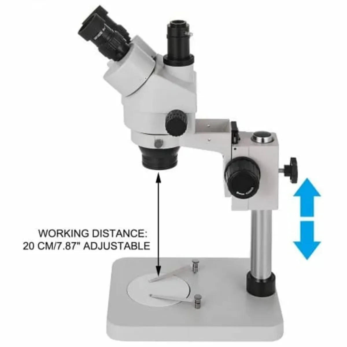 3.5X-90X Stereo Microscope 360°Swiveling Trinocula - Image 2