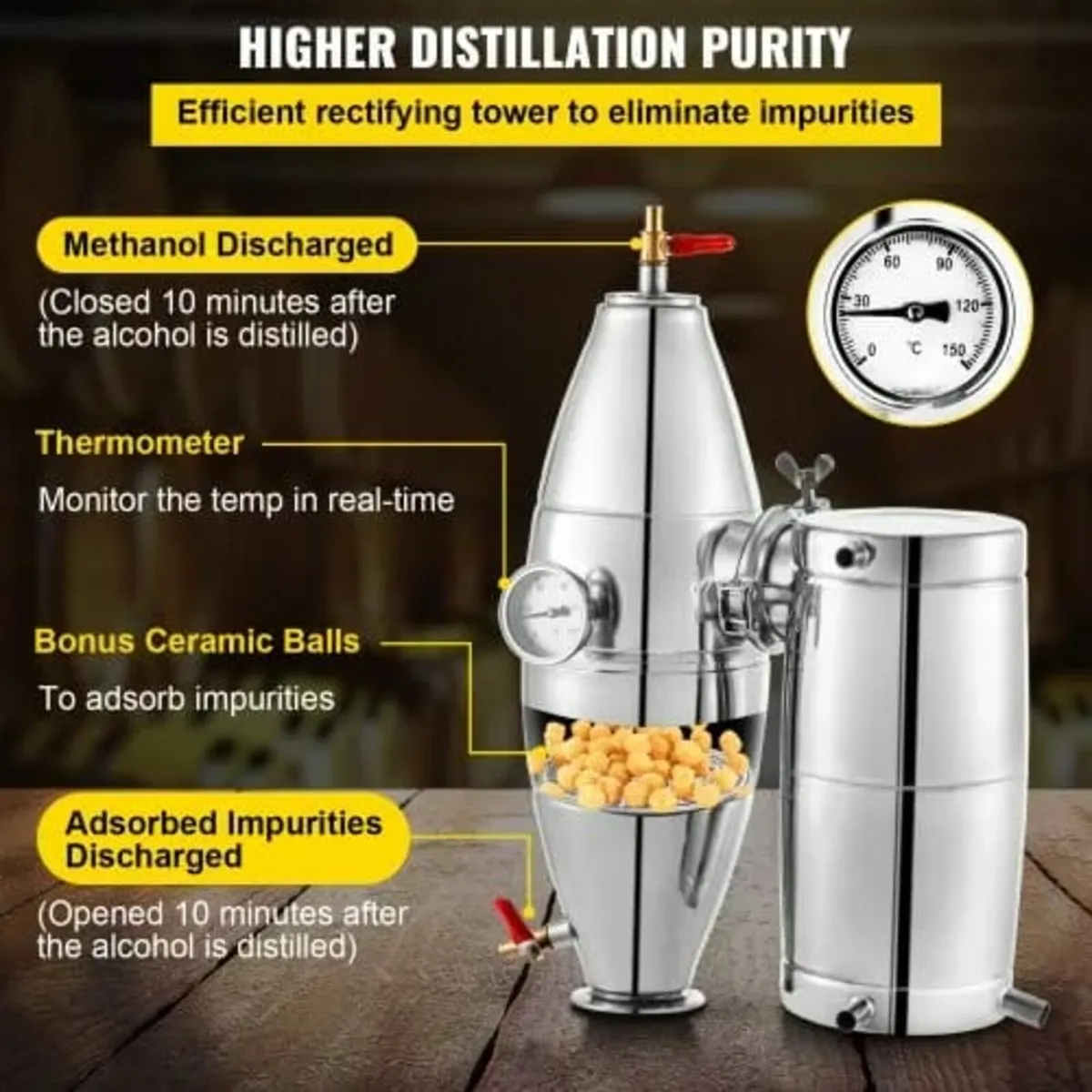Alcohol Distiller 70L /18.5 Gal Alcohol Still Whis - Image 3