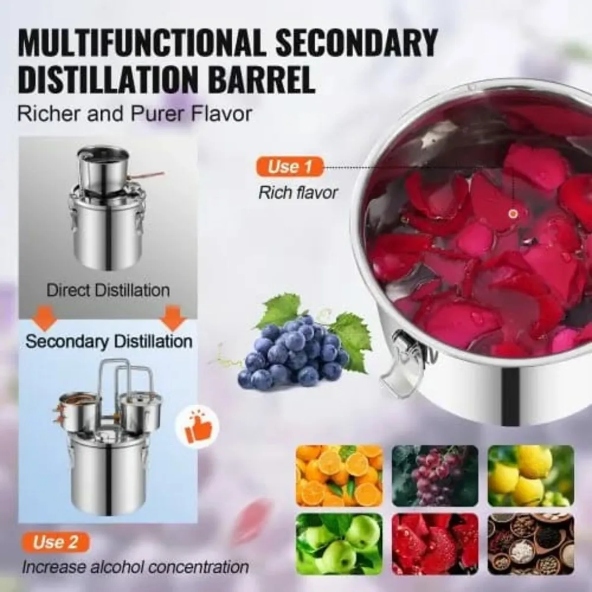 Alcohol Still, 8 Gal / 30 L Stainless Steel Water - Image 2