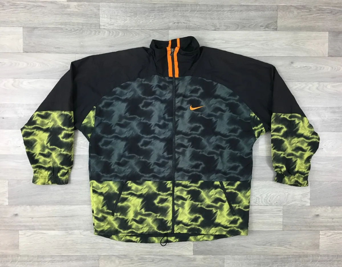 Vintage 90s Nike Psychedelic Windbreaker Jacket M - Image 1