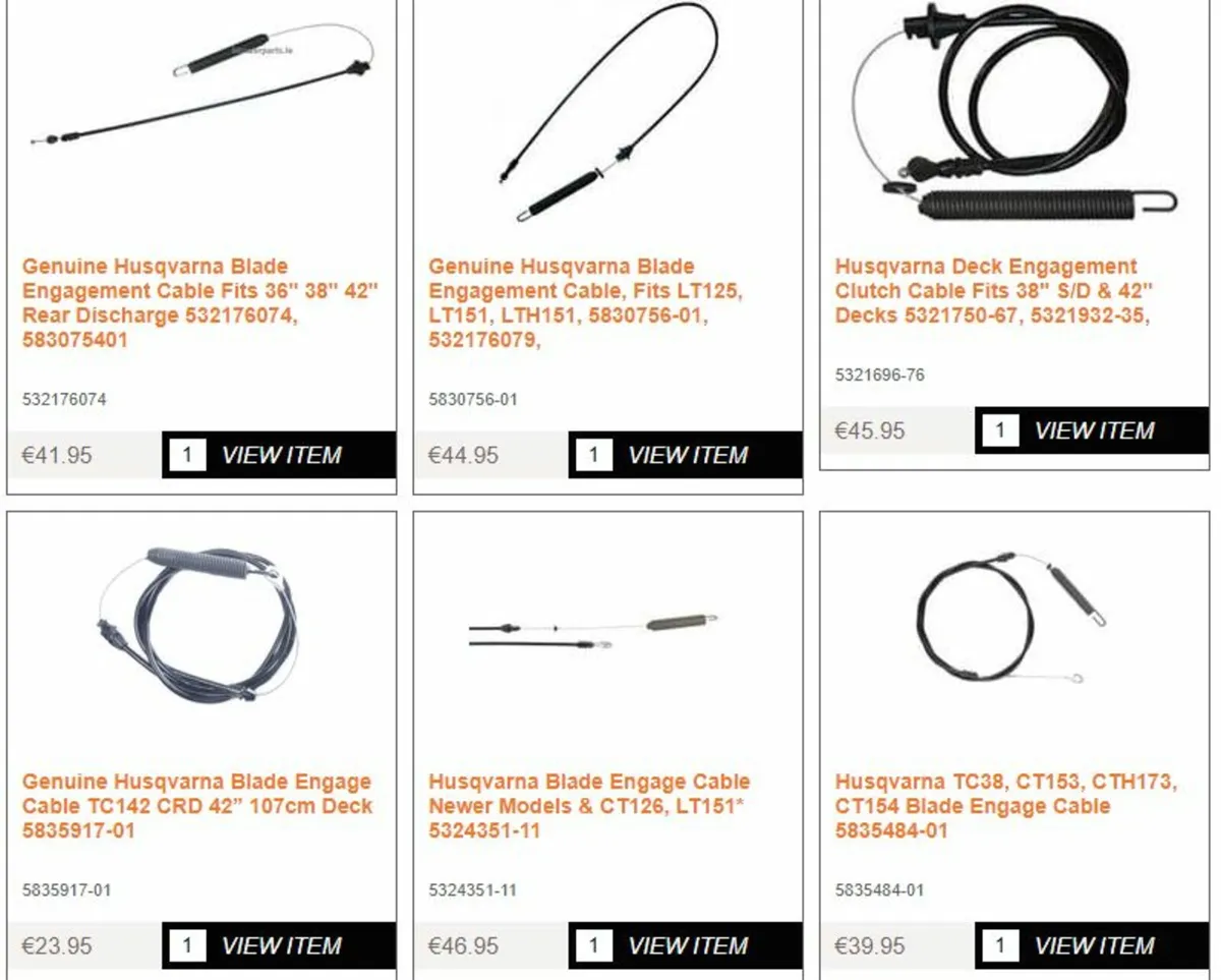Husqvarna Craftsman Jonsered Partner Spare Parts - Image 2