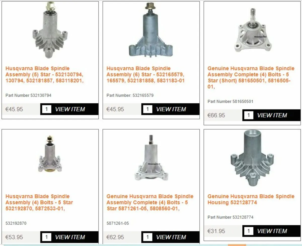 Husqvarna Craftsman Jonsered Partner Spare Parts - Image 3