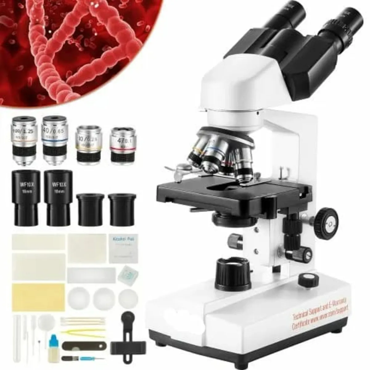 Binocular Compound Microscope, 40X-2500X Magnifica - Image 1
