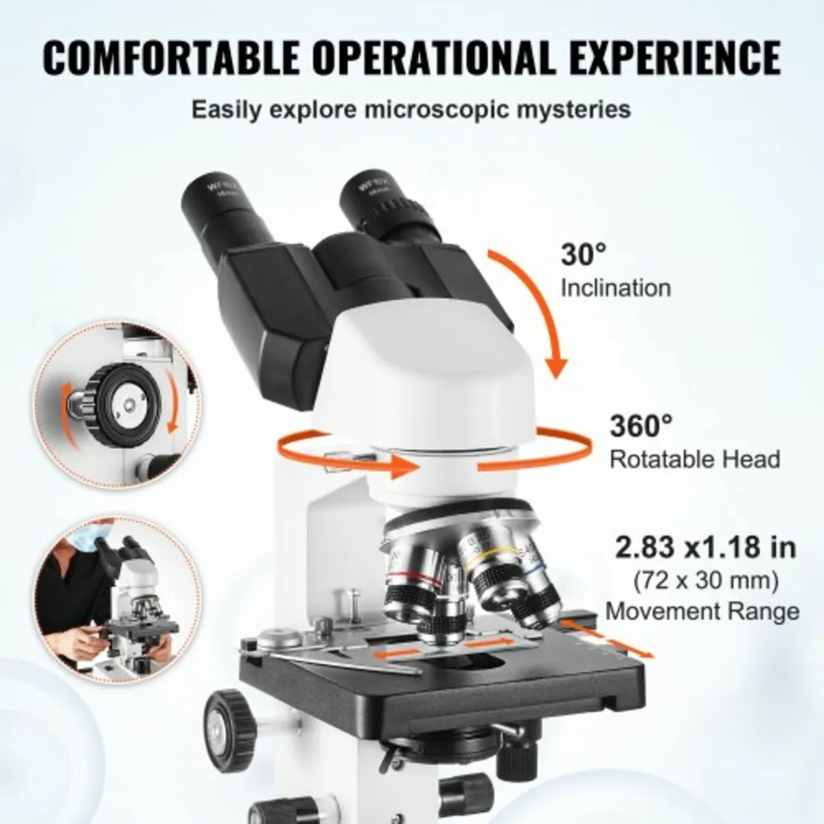 Binocular Compound Microscope, 40X-2500X Magnifica - Image 2