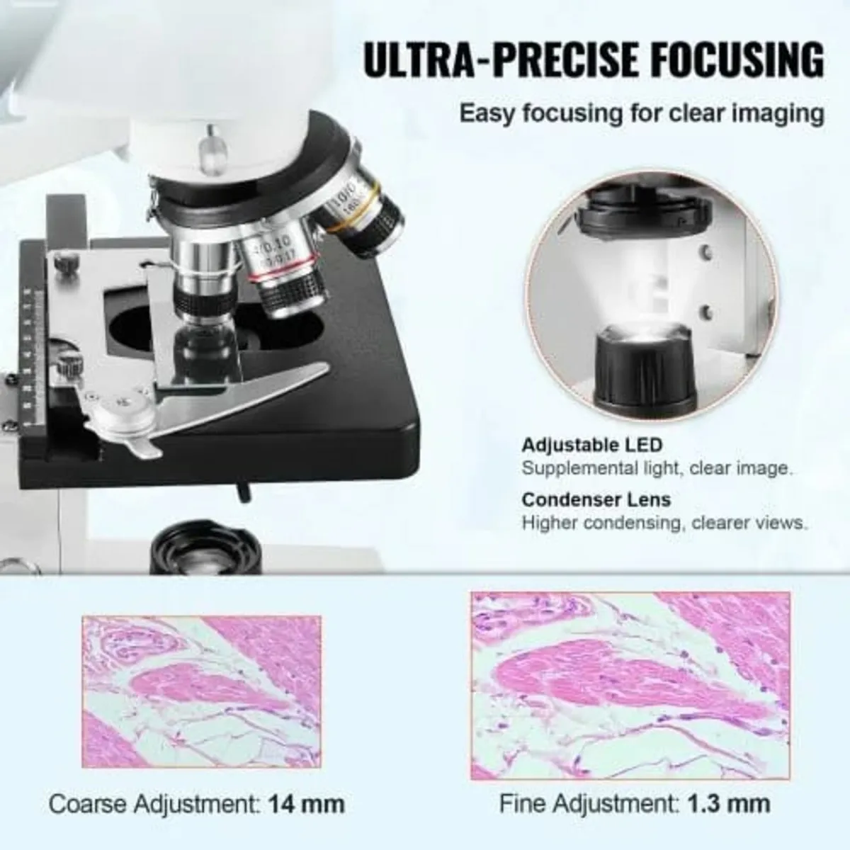 Compound Trinocular Microscope 40X-2500 Magnificat - Image 2