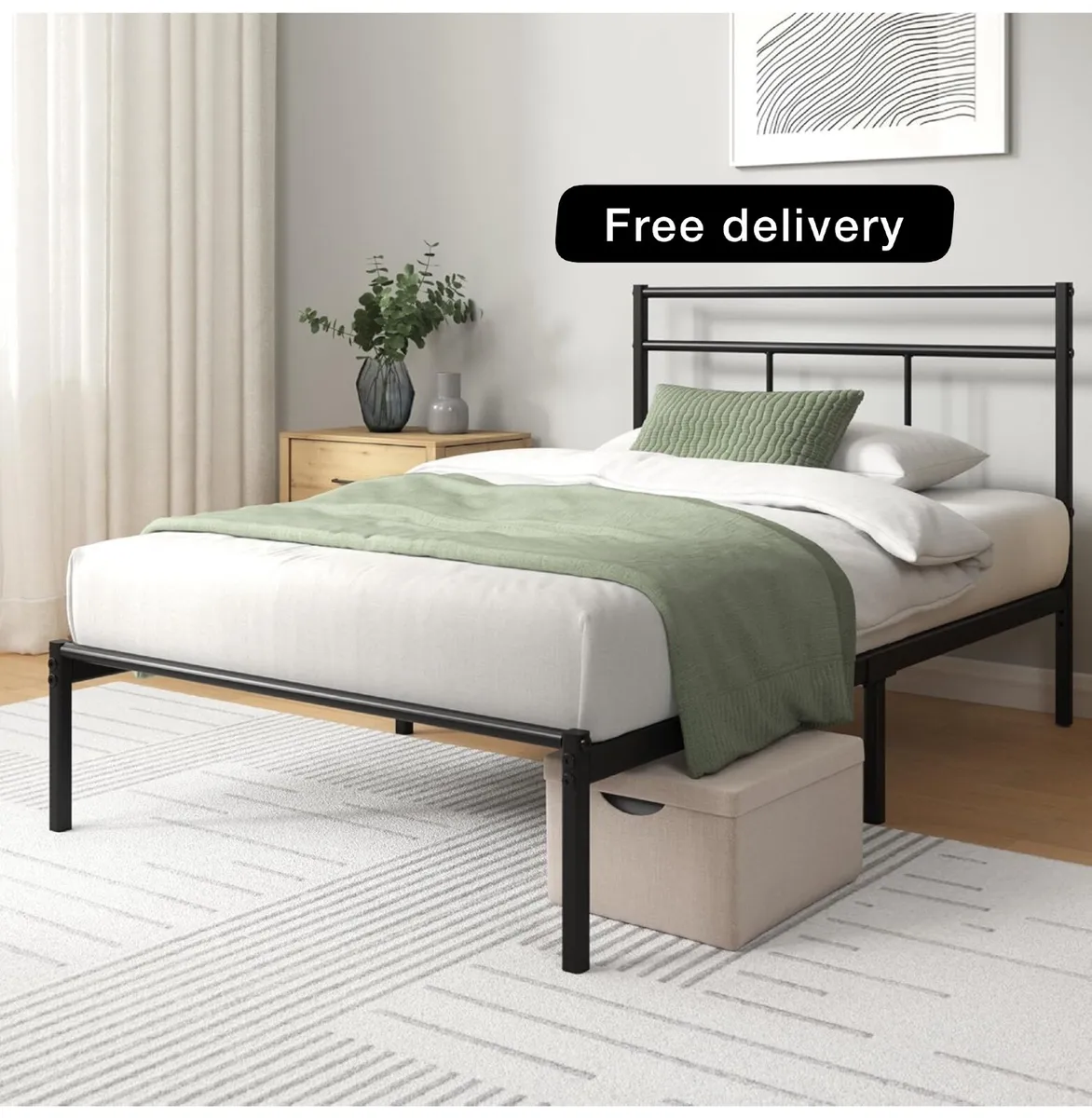 Single Bed Frame – Bed 190x90 cm – 30cm - Image 1