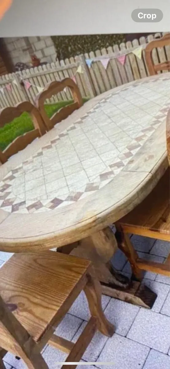 Antique Pine dining table - Image 3