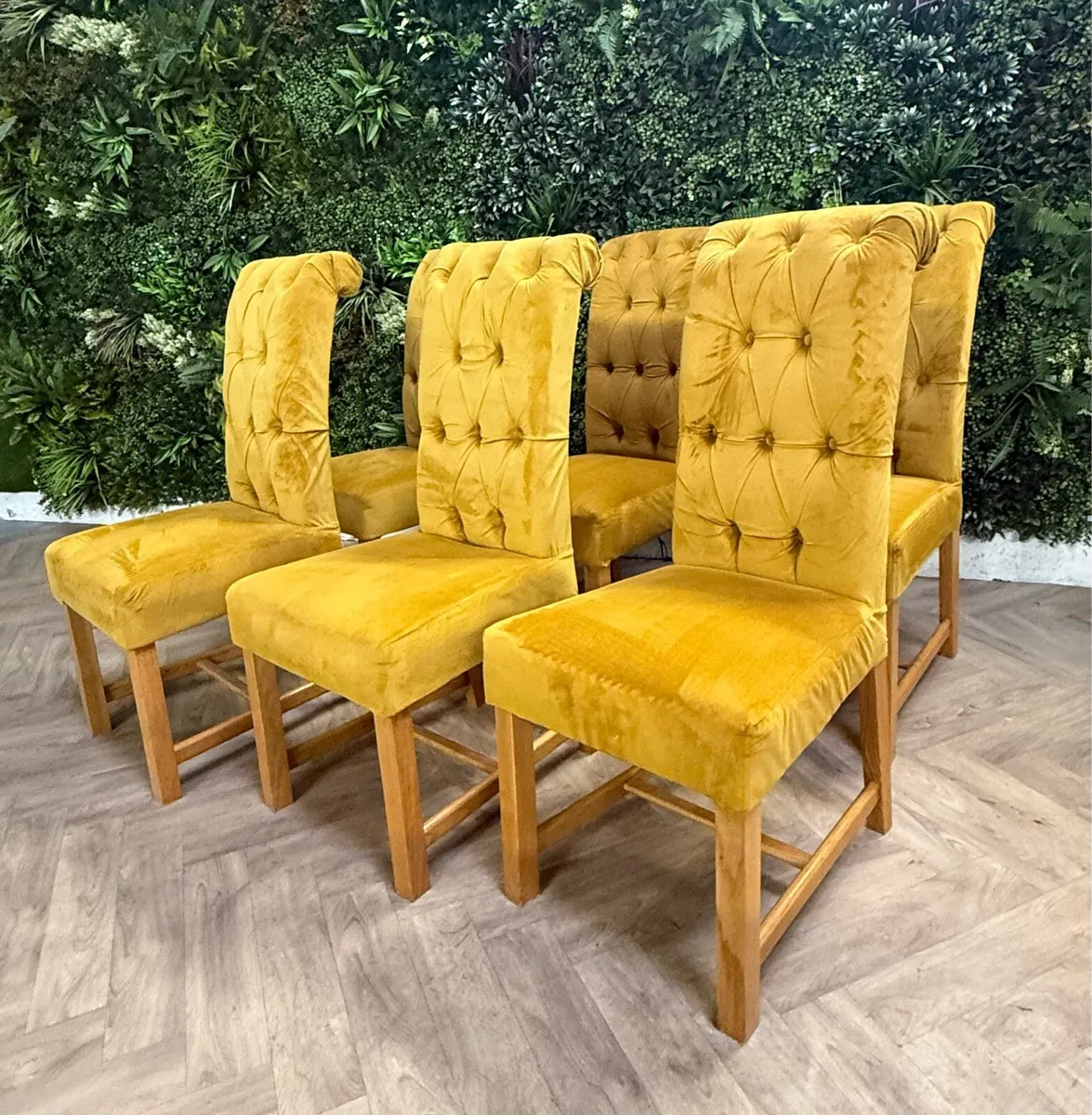 6 Velvet dining chairs - Image 2