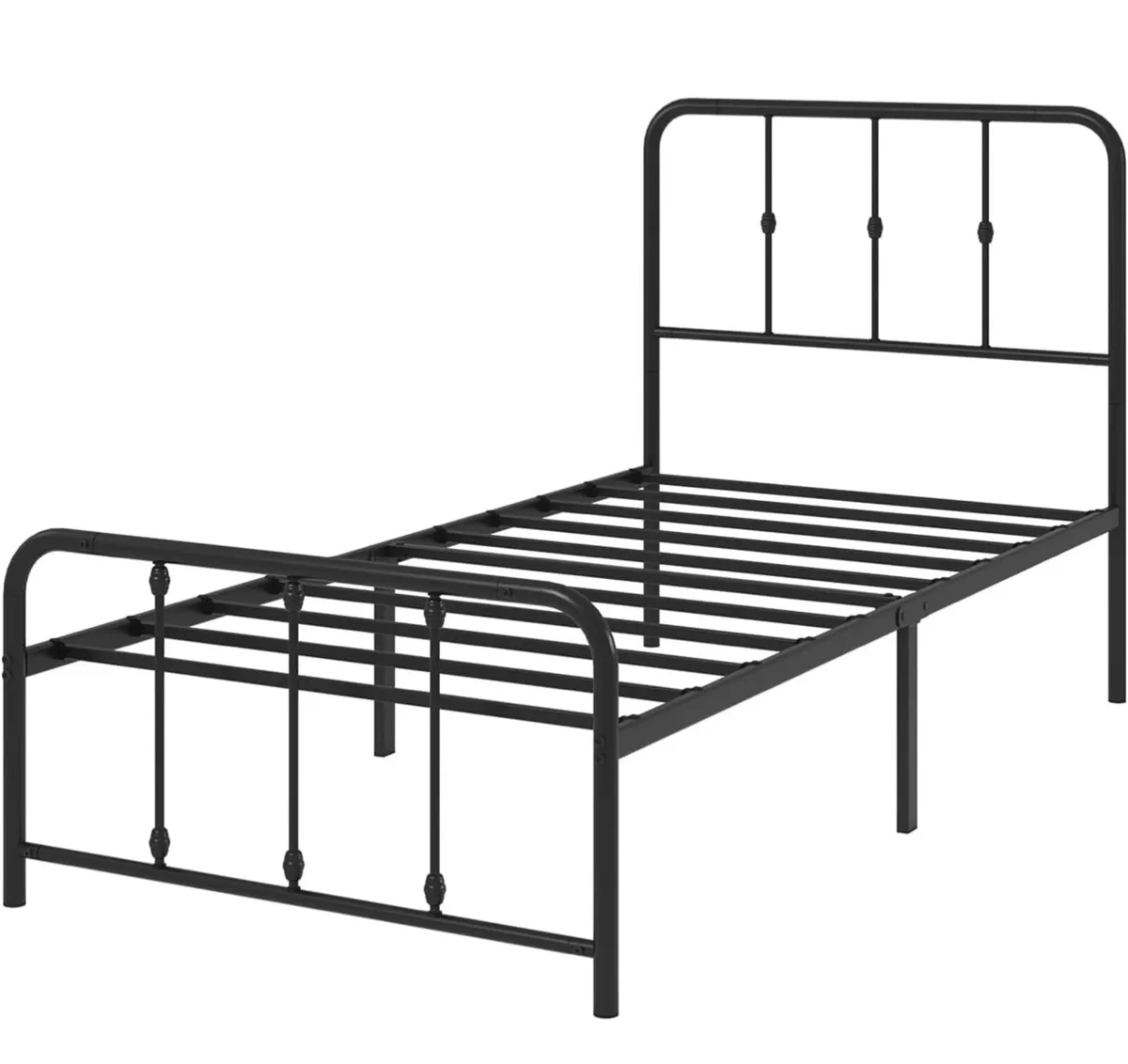 3ft Single Bed Frame 90x190cm, Metal Platform Bed - Image 2