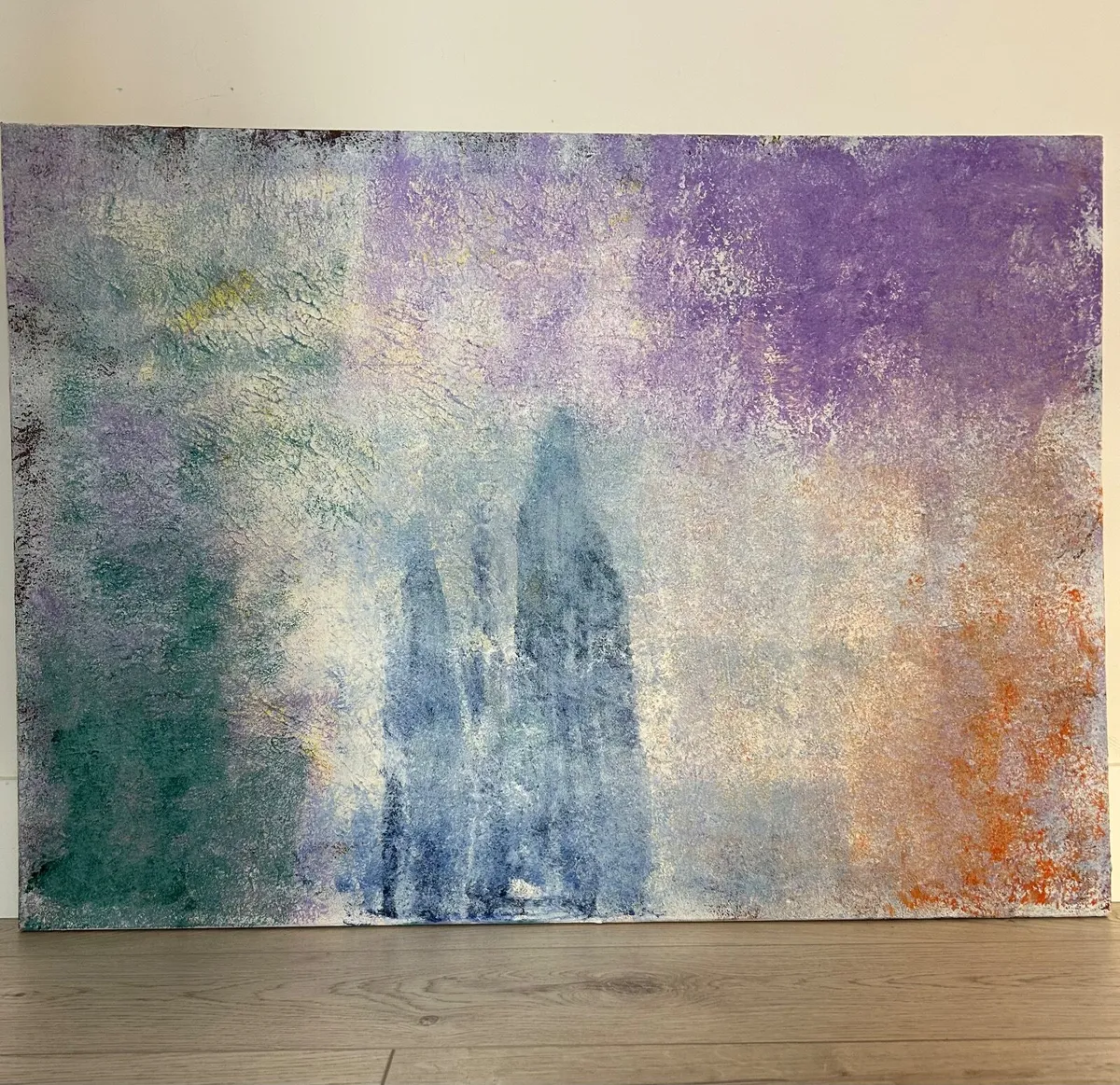 Large abstract textured painting - Image 2