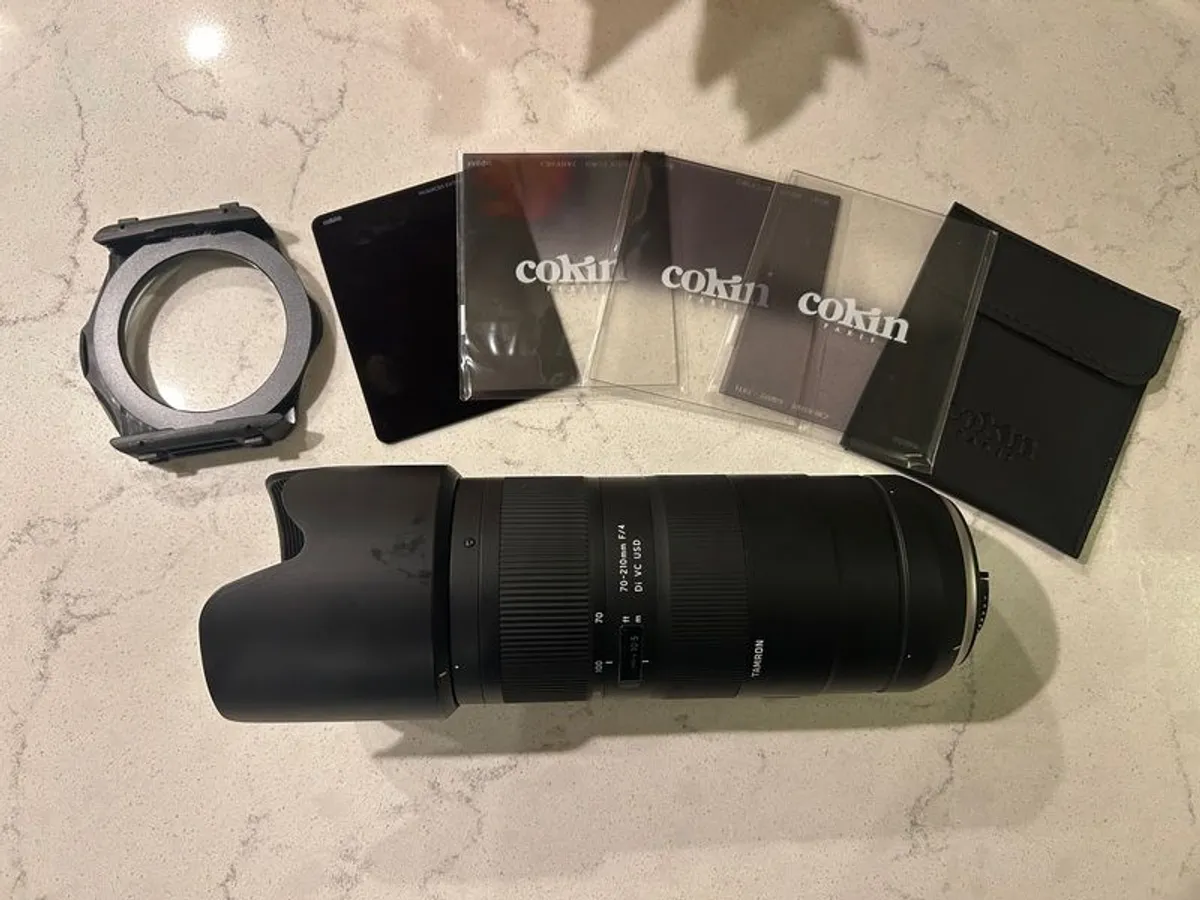 Tamron 70-210mm f/4 Di VC USD (Nikon F Mount) + Cokin Filter Kit - Image 1