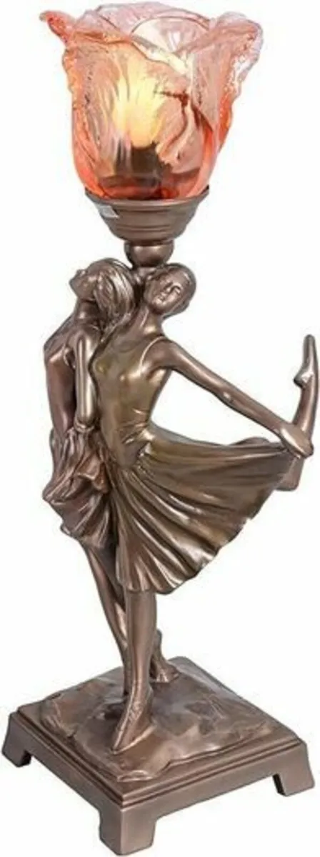 Dancer Table Lamp 1920s Glass Shade Table Lamp Vin - Image 2