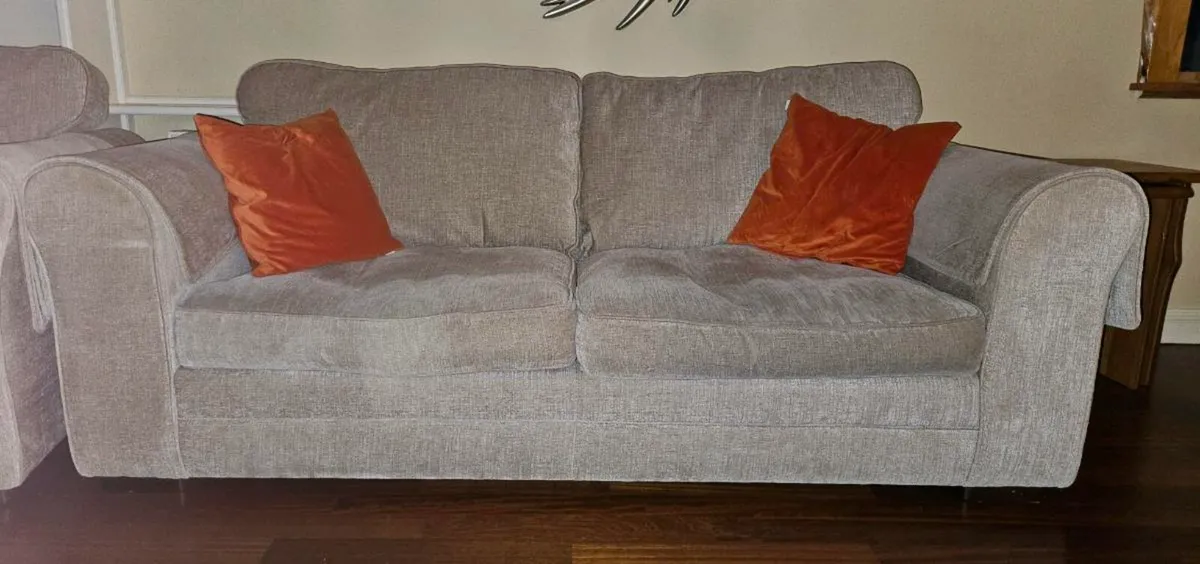 3 Seater Sofa, Armchair, Ottoman w/storage - Image 1