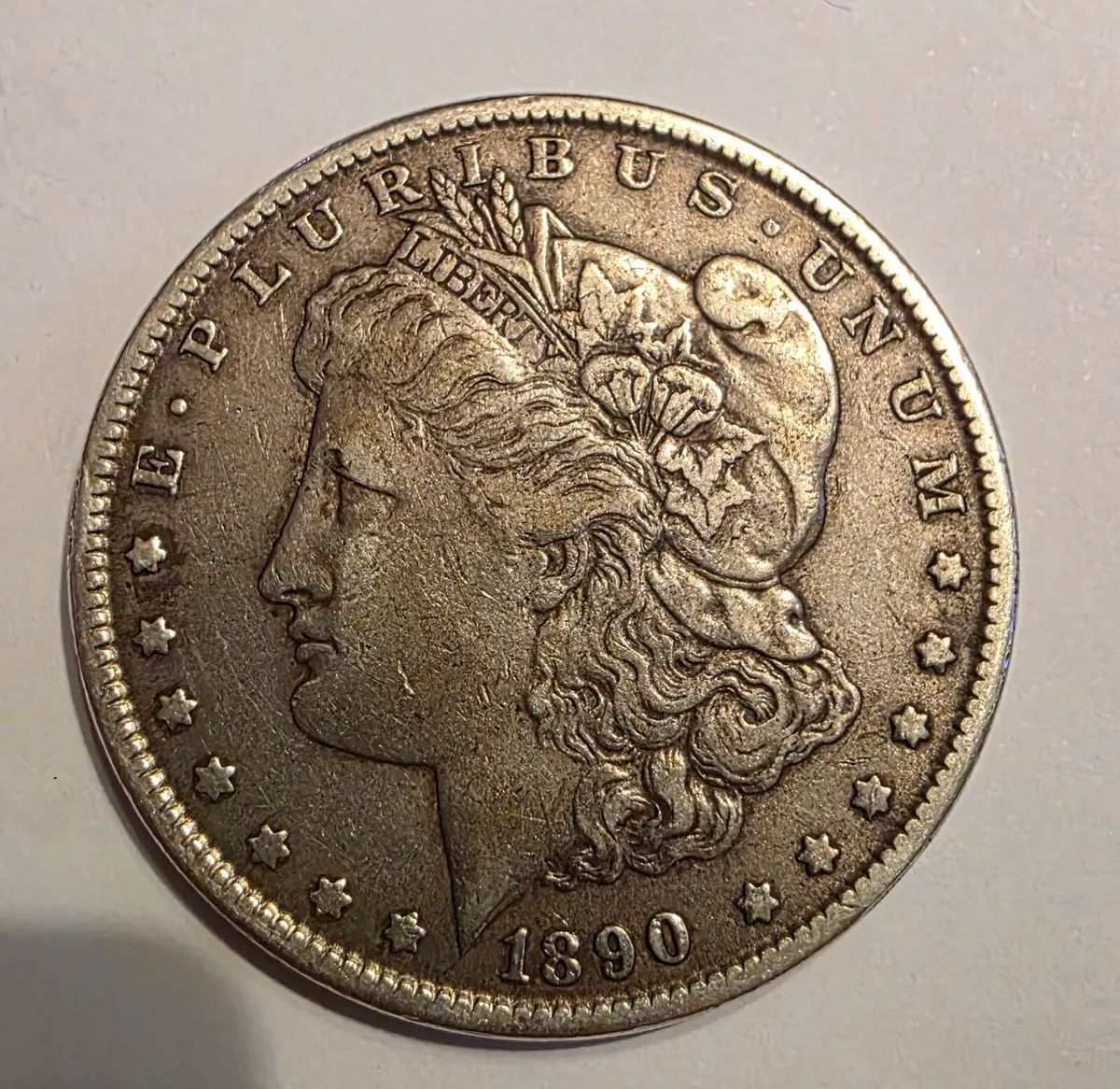 1890 silver morgan dollar coin - Image 1