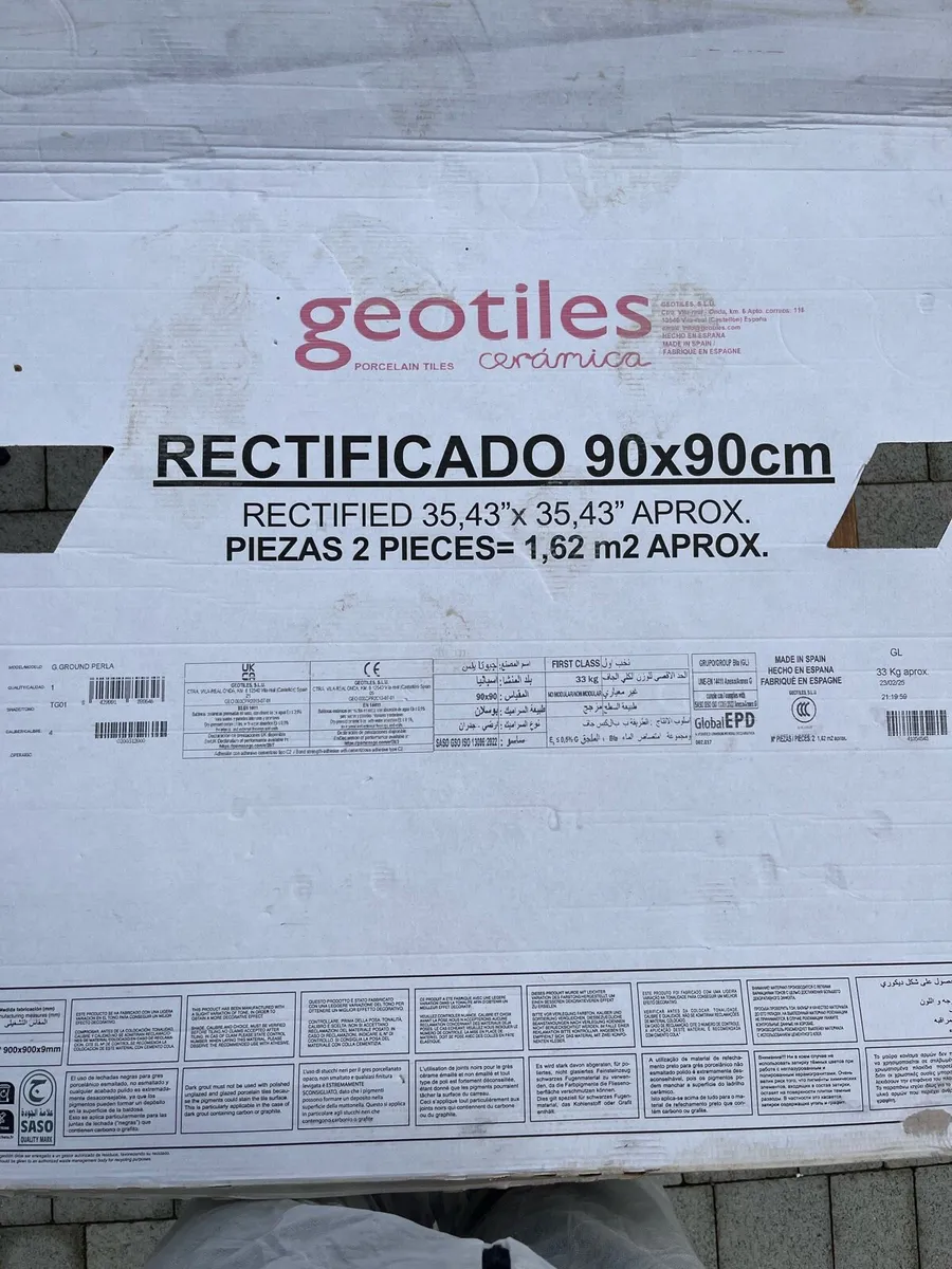 Floor Tiles Ground PERLA 90x90cm ( x 10 tiles) - Image 3