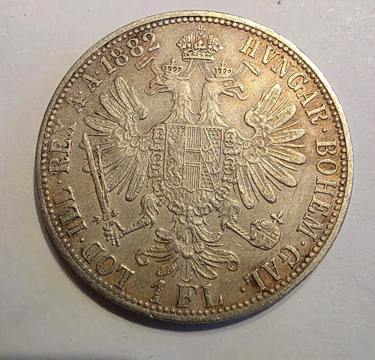 1882 austria Empire floren coin - Image 2