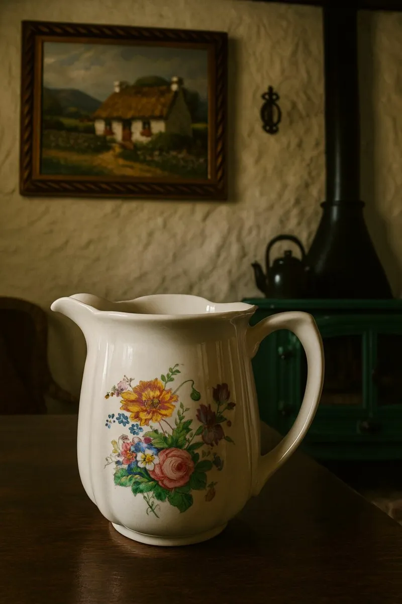antique vintage arklow jug brass cottage copper - Image 1