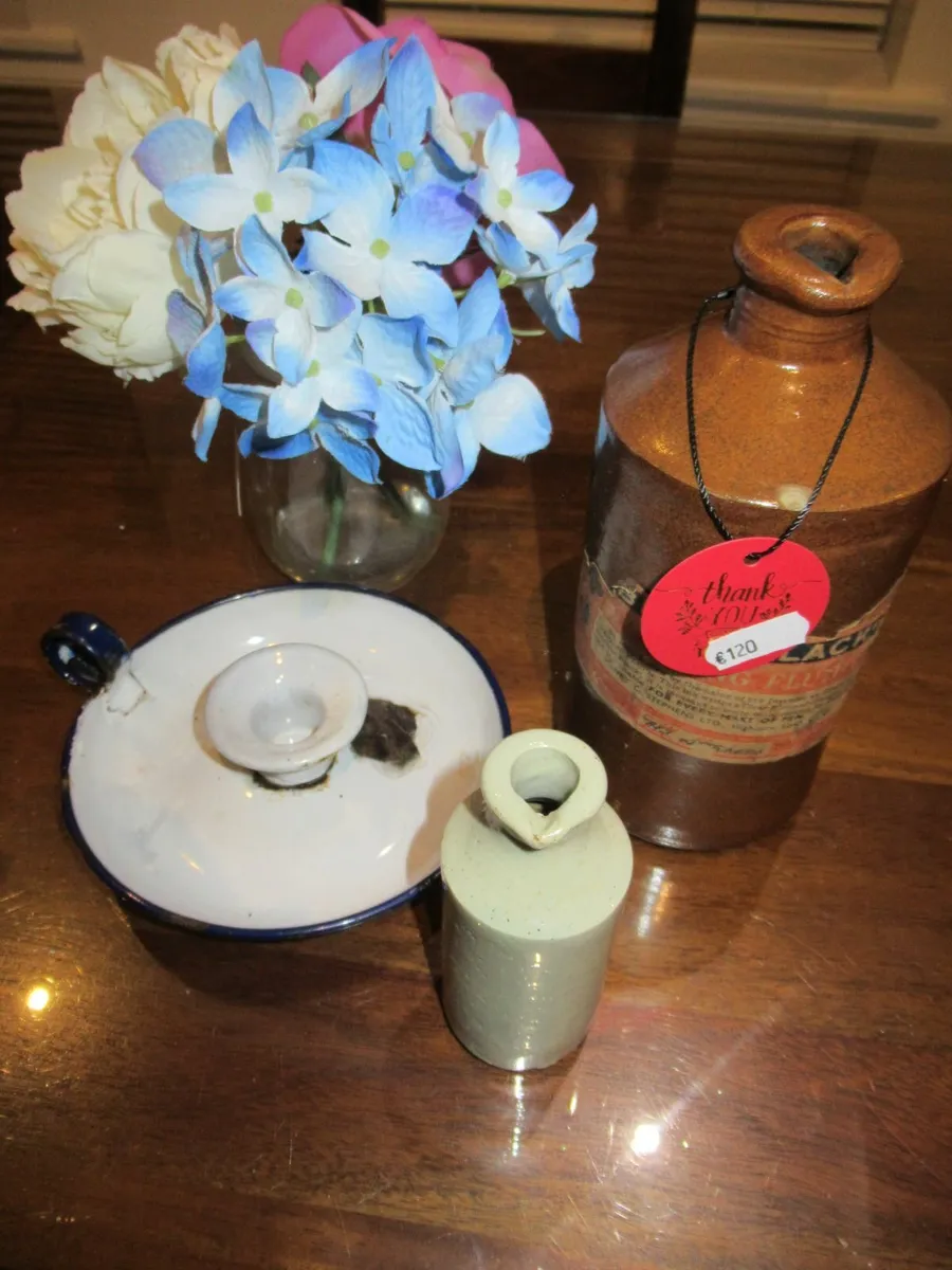 antique vintage writing candle cottage ink jar RAR - Image 2