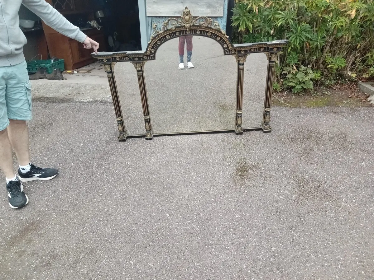 Antique mantle mirror - Image 2