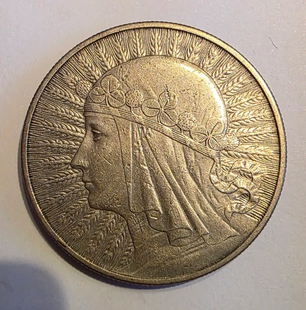 1932 poland 10 zlotych coin - Image 1