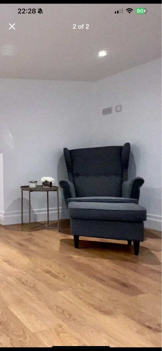 IKEA- Strandmon Wing Chair with footstool - Image 2