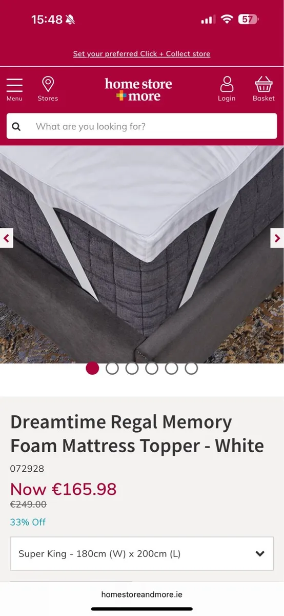 SuperKing Mattress Topper For Sale - Image 1